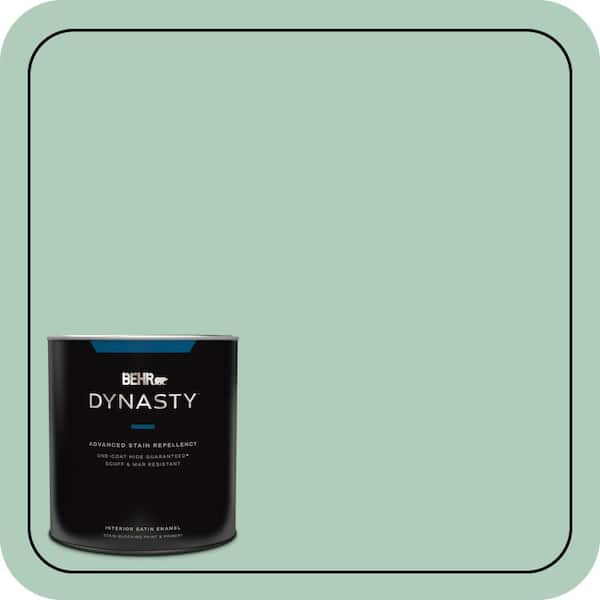 BEHR DYNASTY 1 qt. #T13-12 Jazzy Jade Satin Enamel Interior Stain-Blocking Paint and Primer