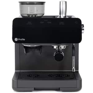 Profile 1- Cup Semi Automatic Espresso Machine in Black w/ Built-in Grinder, Frother, Frothing Pitcher, WiFi Connected