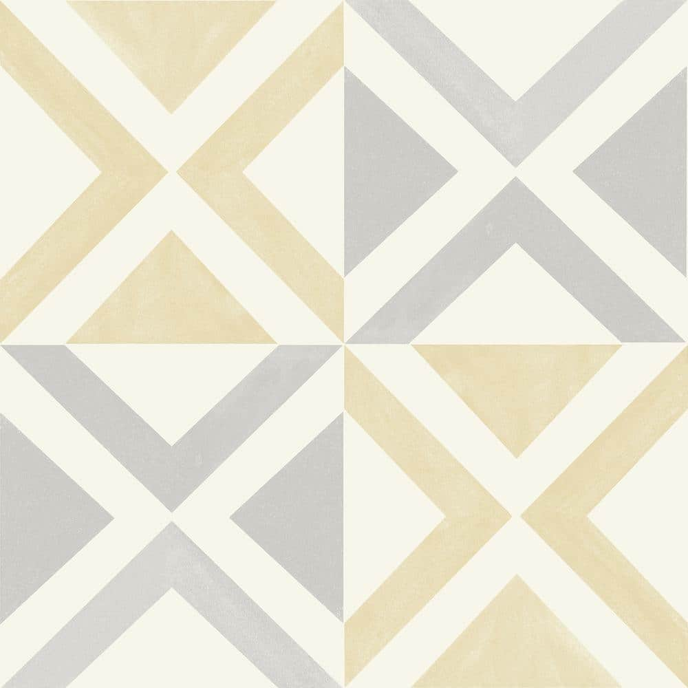 FloorPops Isosceles 12 in. W x 12 in. L White Peel & Stick Vinyl Tile Flooring (20 sq. ft./case)