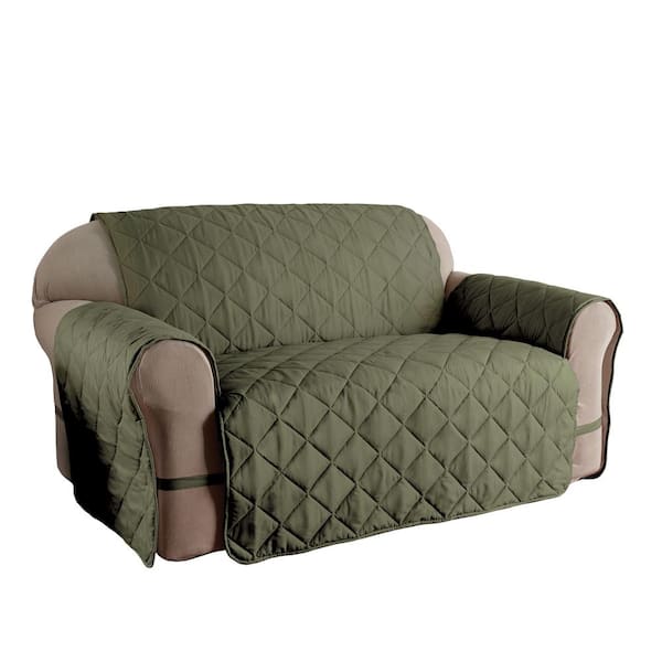 Innovative Textile Solutions Sage Microfiber Solid Ultimate Loveseat Protector