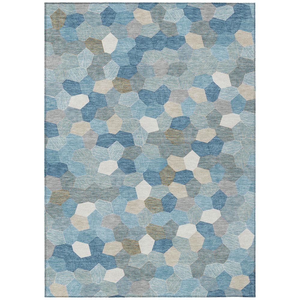 Chantille Machine Washable Indoor/Outdoor Abstract ACN2573 Teal 10 ft. x 14 ft. Area Rug price history on PriceWatchPro