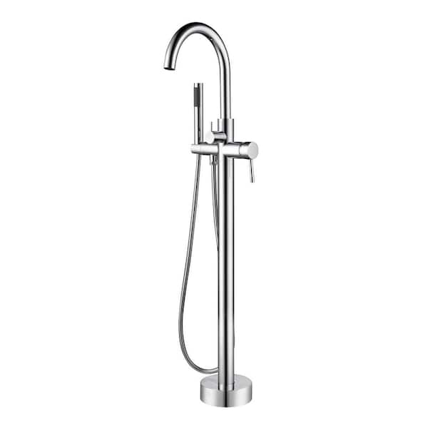 Highflow Single-Handle Freestanding Tub Faucet in Chrome