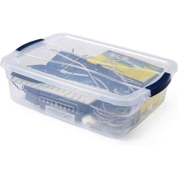 Clear 18.8 in. x 6.6 in. Plastic Decorative Box (Set of 6