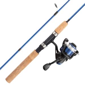 Black 8 ft.Collapsible Fiberglass Fly Fishing Rod and Reel Starter Kit with  Assorted Flies and Carry Case 860213WFN - The Home Depot