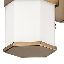 Heritage Brass Cylinder Wall Sconce with Etched Glass