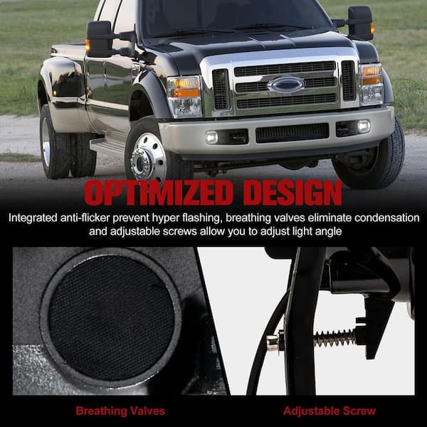 FieryRed LED Fog Light, Compatible with F250, F350, and F450