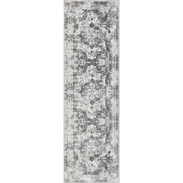 Well Woven Zazzle Patras Vintage Oriental Ivory 2 ft. 3 in. x 7 ft. 3 in. Floral Runner Rug