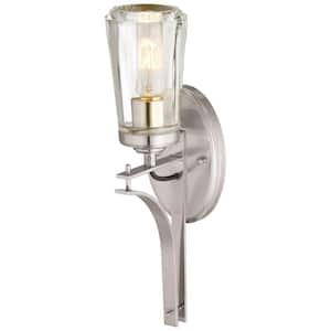 Poleis 1-Light Brushed Nickel Wall Sconce