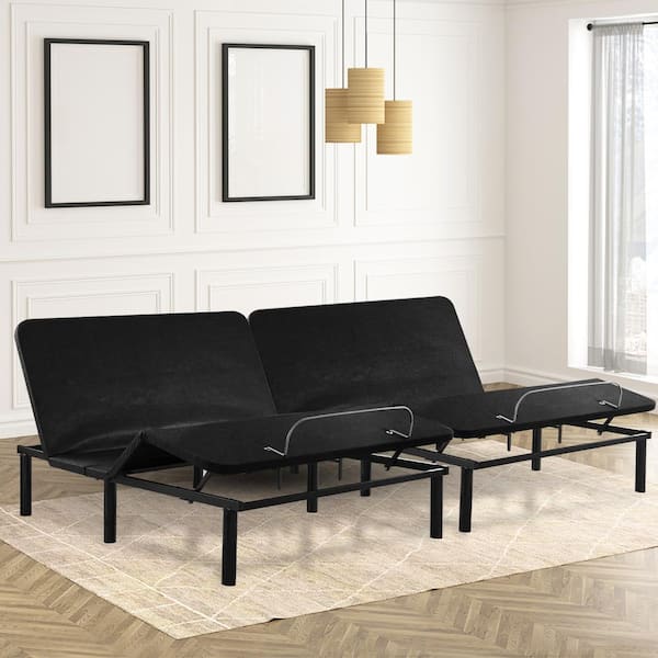 HOMESTOCK Black King - Split Adjustable Bed Frame