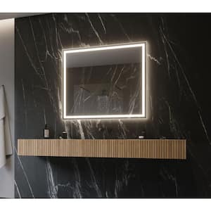 Harmony 40 in. W x 35 in. H Rectangular Frameless Wall Mounted Bathroom Vanity Mirror 3000K LED
