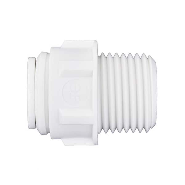 John Guest 1/2 in. O.D. x 1/2 in. MIP NPTF Polypropylene Push-to-Connect Adapter Fitting