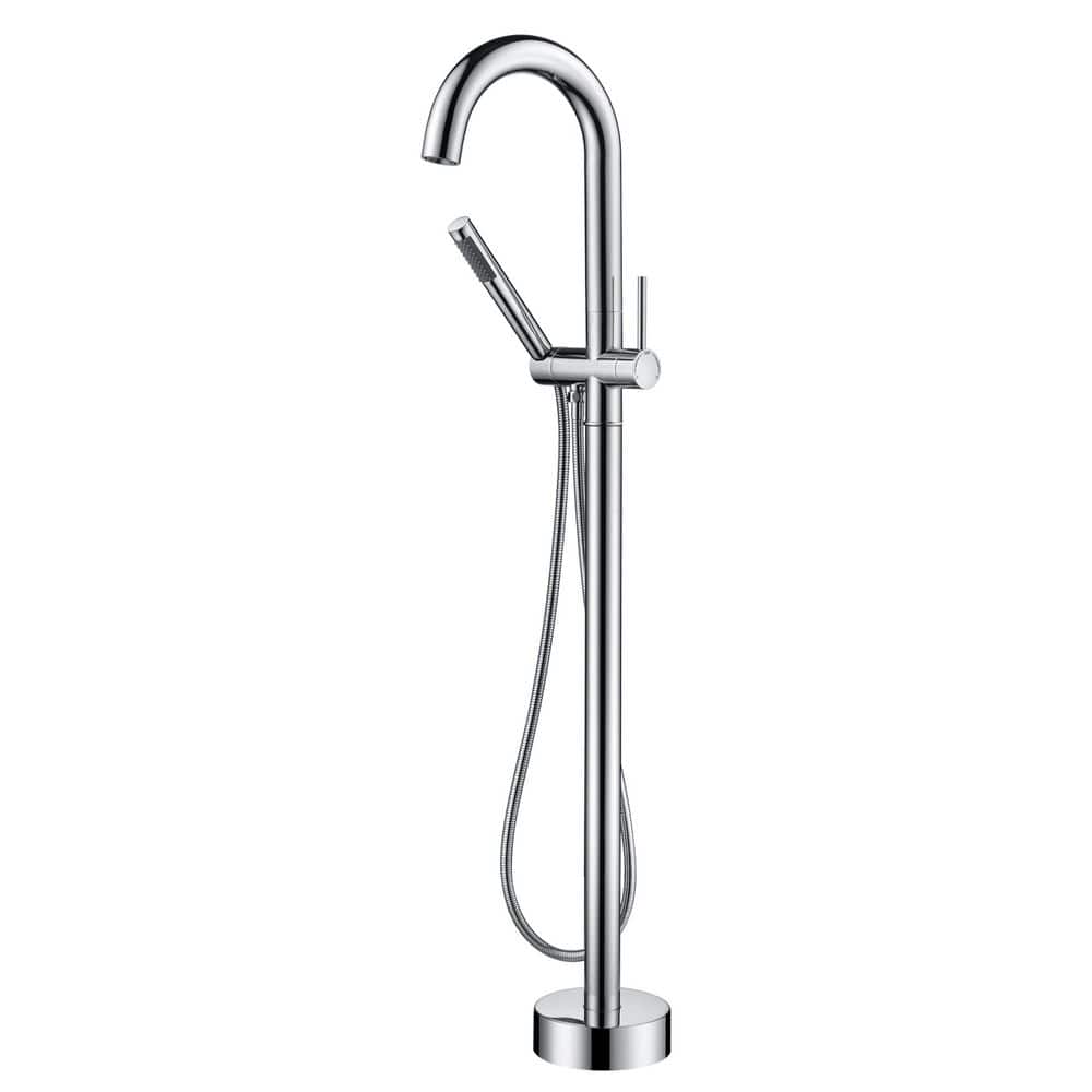 Modern Single-Handle Freestanding Tub Faucet with Hand Shower in. Chrome price history on PriceWatchPro