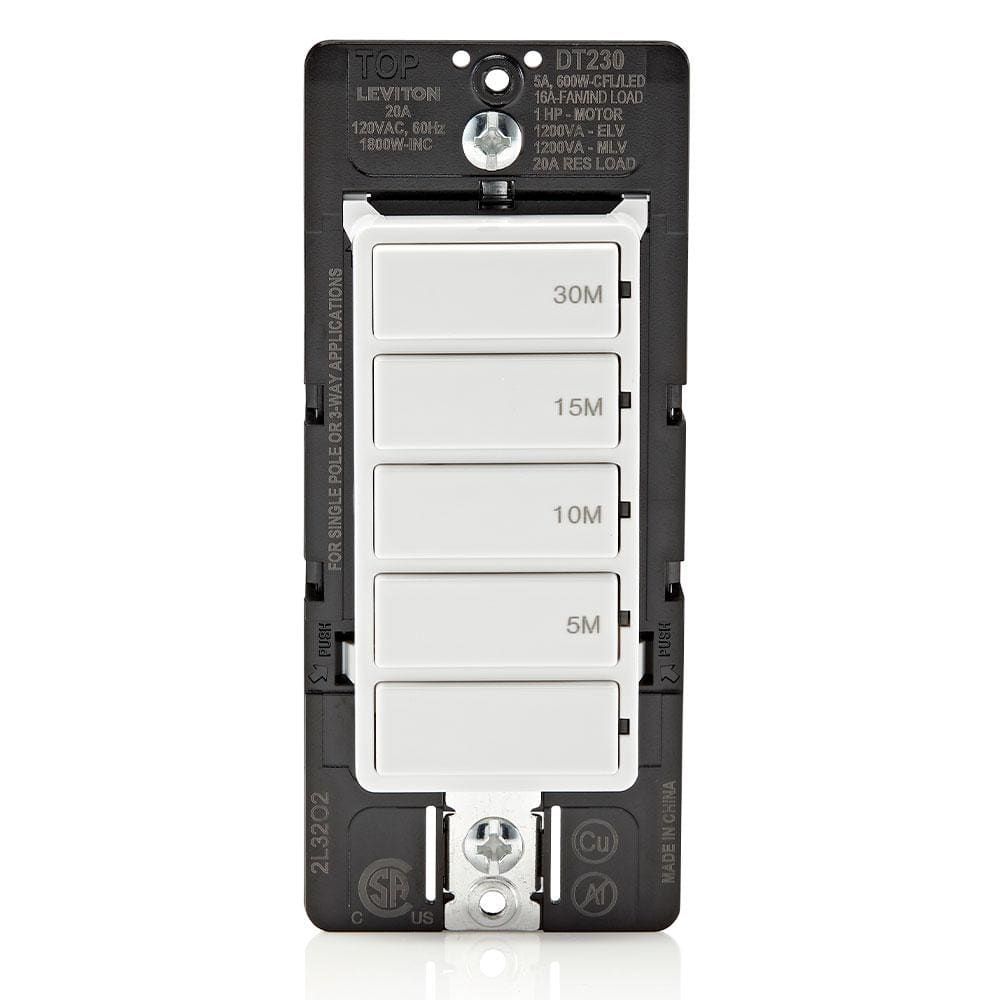 Decora 20 Amp 30-Minute Indoor In-Wall Countdown Timer Switch, 1 HP/16 Amp Fan/Motor, Single Pole/Multi-Way, White price history on PriceWatchPro