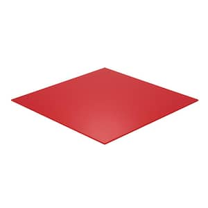 12 in. x 12 in. x 1/8 in. Thick Acrylic Red 2157 Sheet