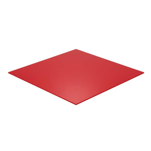 Falken Design 12 in. x 72 in. x 1/8 in. Thick Acrylic Red 2157 Sheet