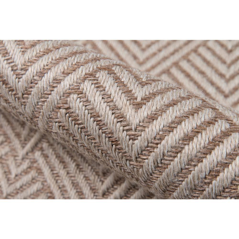 Beige Geometric Tufted Indoor/Outdoor Runner Rug