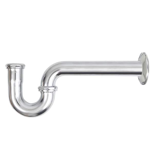 PLUMBFLEX 1-1/2 in. P-Trap for Tubular Drain Applications, 20GA Chrome Plated Brass