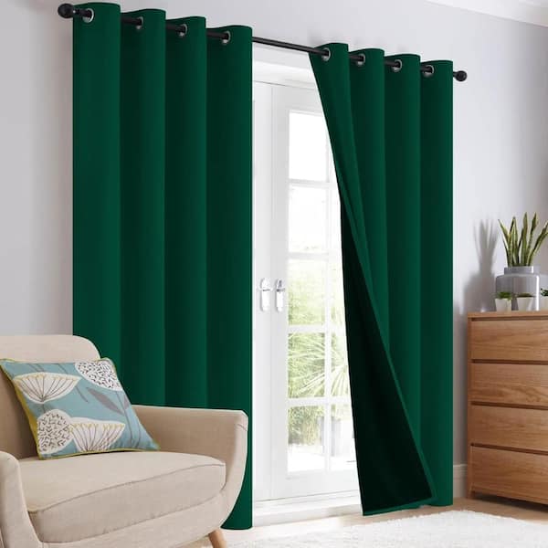 52 x 84 Inch Room Darkening Curtains,Thermal Insulated Grommet