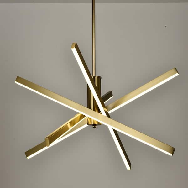 Henveton Kinlea 4 Light Integrated LED Golden Sputnik Modern