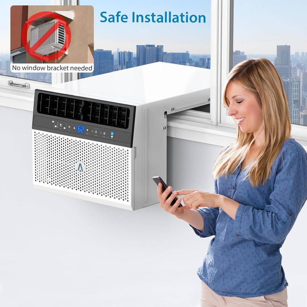8000 BTU White Window Air Conditioner with Remote and WiFi
