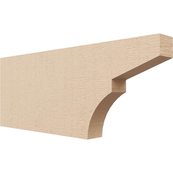 Ekena Millwork 2-in. x 8-in. x 20-in. Monterey Woodgrain, Primed Tan Timberthane Polyurethane Rafter Tail Brace