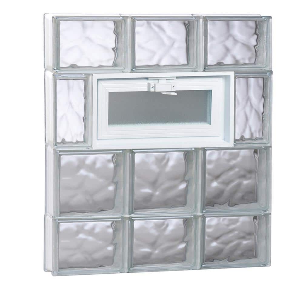 23.25 in. x 27 in. x 3.125 in. Frameless Wave Pattern Vented Glass Block Window price history on PriceWatchPro