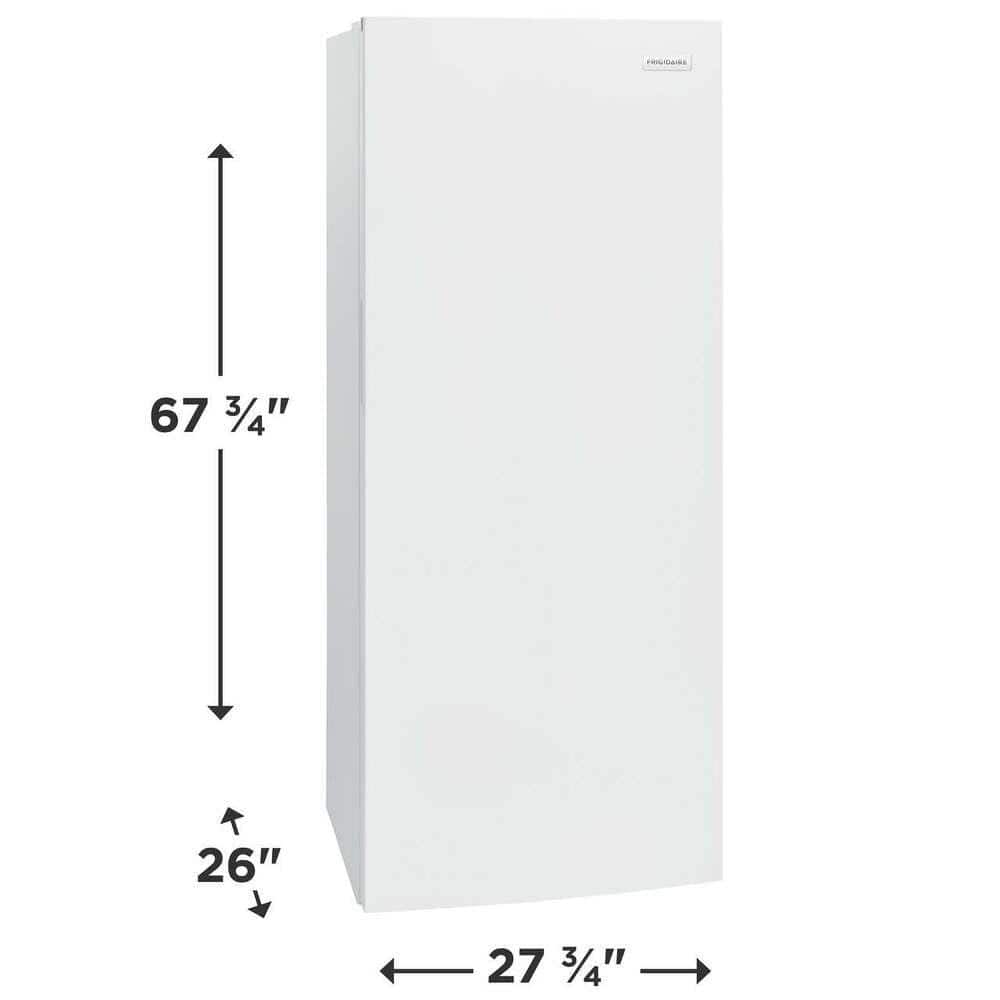 White 13 cu. ft. Frost-Free Upright Freezer with LED Lighting