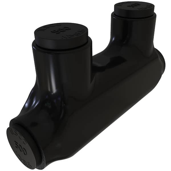 ILSCO Nimbus Insulated Aluminum In-Line Splicer-Reducer Connector, Conductor Range 500-4, 2-Ports, Tin Plated
