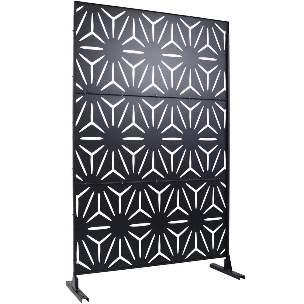 76 in. H x 48 in. W Steel Garden Fence Freestanding Outdoor Privacy Screen price history on PriceWatchPro