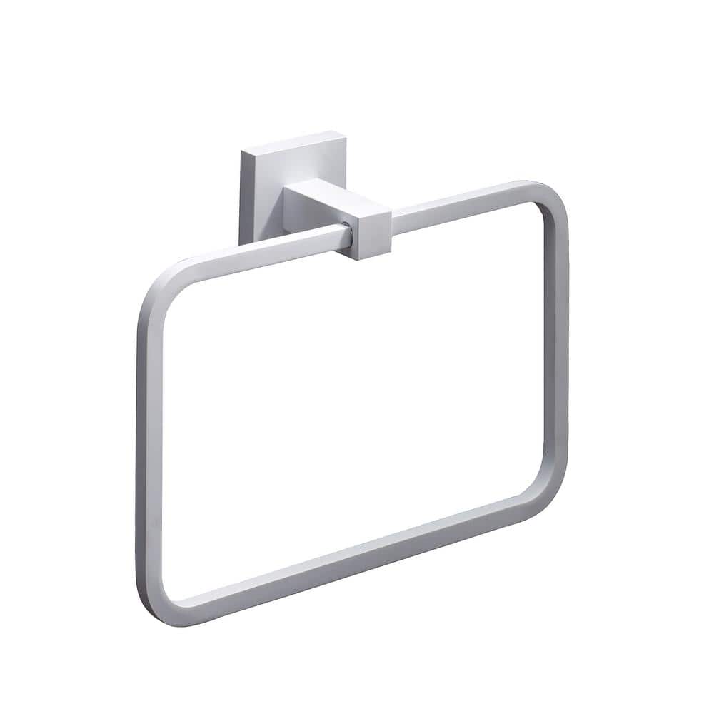 Matte White Metal 4-Piece Bathroom Hardware Set