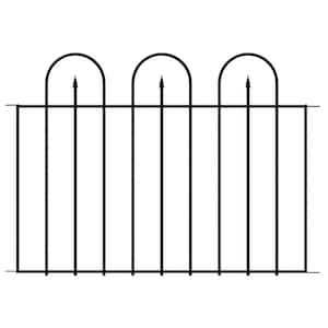 Westbrook 34.7 in .H x 48.6 in. W Black Steel Fence Panel