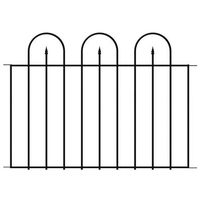 Westbrook 36 in. x 48 in. Black Steel Fence Panel