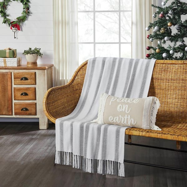 Tan and discount gray throw blanket