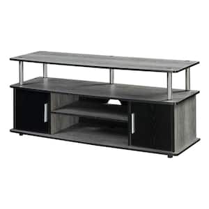Monterey 47 in. Weathered Gray Particle Board TV Stand Fits TVs Up to 50 in. with Storage Doors