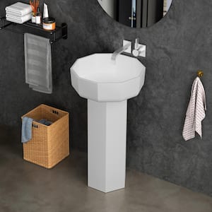 33.7 in. H White Solid Surface Novelty Vessel Sink