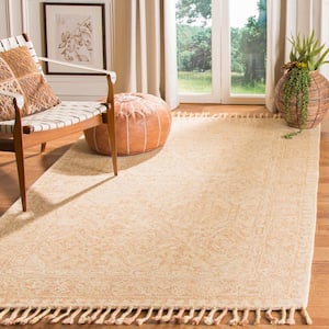 Aspen Ivory/Blush 5 ft. x 8 ft. Border Area Rug