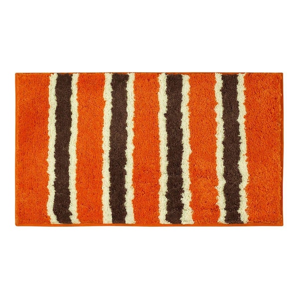 Bathtopia Ace Orange 18 in. x 30 in. Bath Rug