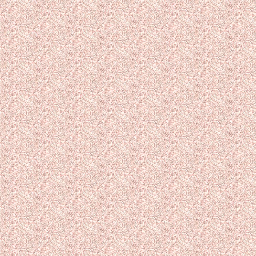 Small Paisley Blush Pink Matte Finish Non-Woven Paper Non-Pasted Wallpaper 