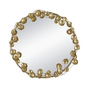 35.2 in. W x 35.2 in. H Iron Gold Mirror