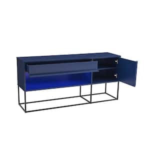 Yazda Indigo Tv Stand Fits TV's Upto 65 in. With LED Lights