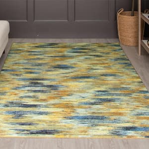 Warrick Tan 4 ft. x 6 ft. Abstract Area Rug
