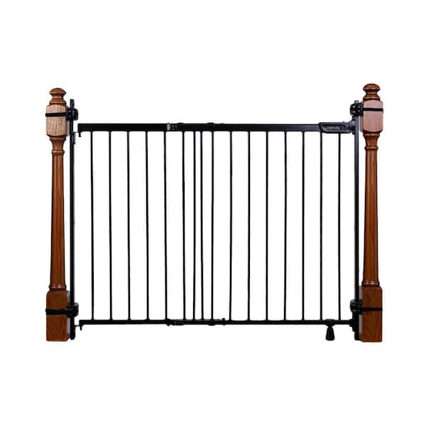 The Stairway+ 46W Series Pet and Baby Gate, Openings 31 in. - 46 in. Wide, 32.5 in. Tall-Black