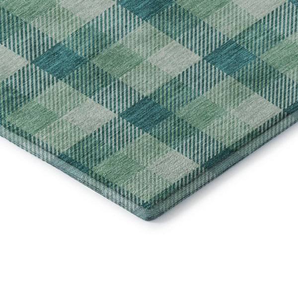 Mayfield Premium Machine Washable Abstract AMF1053 Seafoam 2 ft. x 3 ft. Area Rug