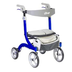 Nitro DLX Euro Style Rollator Rolling Walker, Sleek Blue