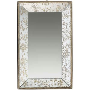 20 in. x 12 in. Decorative Mirror Tray in Rustic Brown