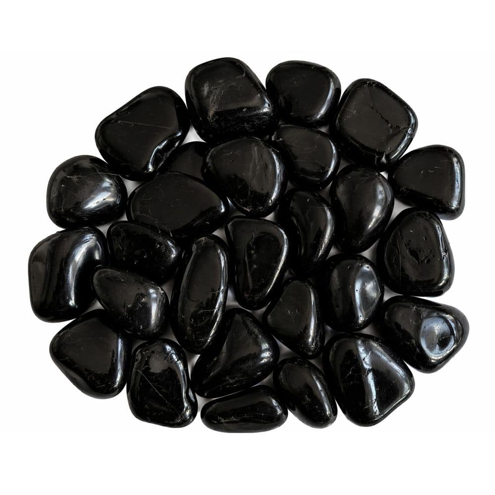 Sun Joe 0.35 cu ft. Premium High-Polish Black Decorative River