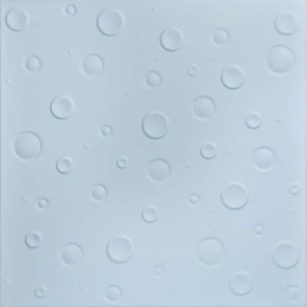A La Maison Ceilings Bubbles 1.6 ft. x 1.6 ft. Glue Up Plastic Foam Tile in Breath of Fresh Air