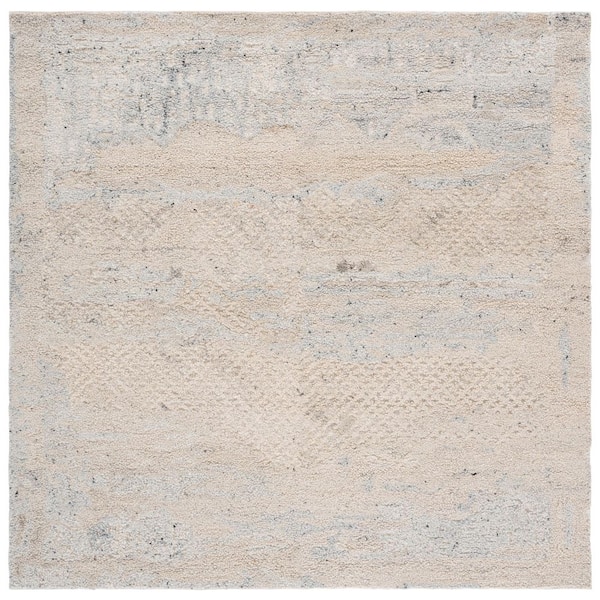 Silver Diamond Pattern Rug SAFAVIEH Harvest 6 ft. x 6 ft. Silver/Ivory Distressed Diamond Square ...