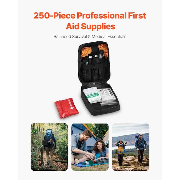 SKYSHALO Survival First Aid Kit 250 Pieces 600 D Nylon Trauma