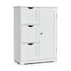 Bunpeony 24 in. W x 12 in. D x 32 in. H White MDF Freestanding Bathroom ...